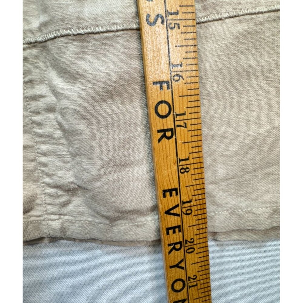 Calvin Klein Jeans Womens Mini Skirt Size 10 Beige Drawstring Slits Casual Y2K - Picture 4 of 8